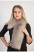 Grey fox fur scarf-collar